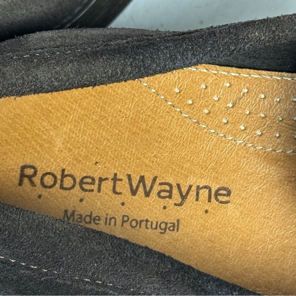 ROBERT WAYNE MAINE (DARK BROWN SUEDE LOAFERS Sz 10.5 SLIP ON CASUAL LOAFER SHOES - Picture 9 of 14